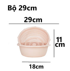 Bộ chậu, rổ đốt trúc 2T6, 2T9 Hokori 2324-1, 2325-1  Nhựa Việt Nhật Shop