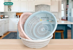 Rổ tròn đốt trúc 3T8, rổ nhựa Hokori rửa rau củ hoa quả tiện dụng R3528 Nhựa Việt Nhật Shop