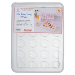 Hộp đựng trứng 24 quả có nắp đậy Việt Nhật H6786 Nhựa Việt Nhật Shop