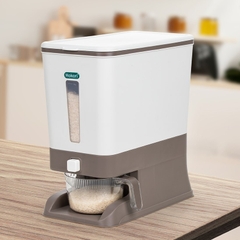 Thùng đựng gạo tiện ích 10kg có ca đong cao cấp Hokori 5338 Nhựa Việt Nhật Shop