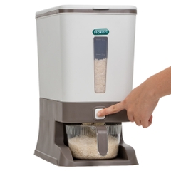 Thùng đựng gạo tiện ích 10kg có ca đong cao cấp Hokori 5338 Nhựa Việt Nhật Shop