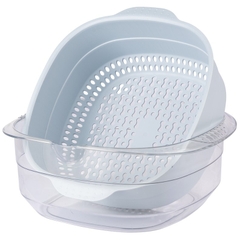 Bộ chậu rổ 2 lớp cao cấp Hokori tiện dụng 2338/2339 Nhựa Việt Nhật Shop