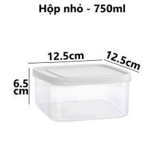 Bộ 3 hộp thực phẩm vuông Hokori Nắp Dẻo 6529 Nhựa Việt Nhật Shop