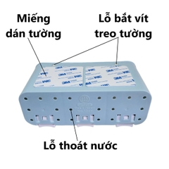 Hộp Đựng Bàn Chải 3 cốc tiện lợi Nhựa Việt Nhật 1347 Nhựa Việt Nhật Premium