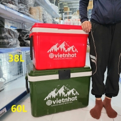 Thùng đựng đá, Phích vuông giữ nhiệt 38L tiện lợi Việt Nhật 3978 Nhựa Việt Nhật Premium