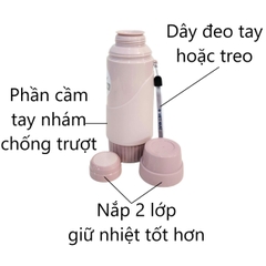 Bình giữ nhiệt cầm tay cá nhân 450ml B3980 Nhựa Việt Nhật Shop
