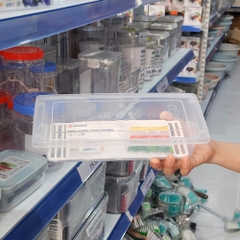 Hộp lạnh chữ nhật, hộp thực phẩm có khay cách nước tiện dụng, hộp lạnh trong 6586 Nhựa Việt Nhật Shop