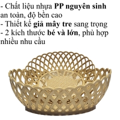 Rổ bầu dục mây bé 3345
