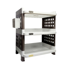 Kệ đựng bát đĩa chữ nhật 3 tầng tiện dụng, kệ nhật 3T 5528-3 Nhựa Việt Nhật Shop