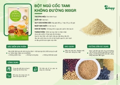 Bột ngũ cốc không đường 900gr - TAMI Food