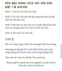 Sữa rửa mặt cúc la mã - đầu cọ 100ml - I’m Nature