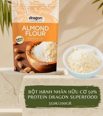 Bột Hạnh Nhân Hữu Cơ 50% Protein 200gr - Dragon