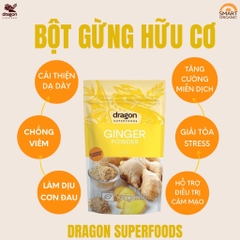 Bột gừng nguyên chất hữu cơ 200gr - Dragon