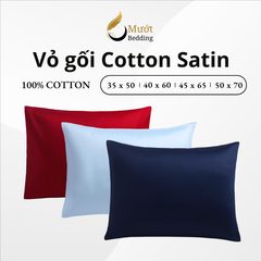 Vỏ gối trơn màu Mướt bedding mịn mướt sử dụng văn phòng, gia đình, du lịch