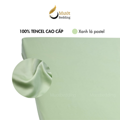 Ga giường Lụa Tencel Mướt Bedding cao cấp trơn màu, drap bo chun đầy đủ kích thước
