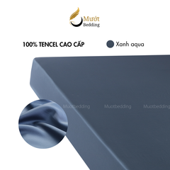 Ga giường Lụa Tencel Mướt Bedding cao cấp trơn màu, drap bo chun đầy đủ kích thước