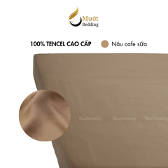 Ga giường Lụa Tencel Mướt Bedding cao cấp trơn màu, drap bo chun đầy đủ kích thước