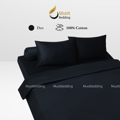 Bộ chăn ga gối Cotton Satin trơn màu cao cấp Mướt bedding đầy đủ size, set gồm Vỏ chăn + ga giường + vỏ gối nằm