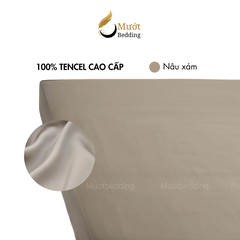 Ga giường Lụa Tencel Mướt Bedding cao cấp trơn màu, drap bo chun đầy đủ kích thước