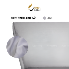 Ga giường Lụa Tencel Mướt Bedding cao cấp trơn màu, drap bo chun đầy đủ kích thước