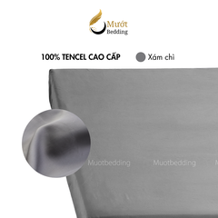 Ga giường Lụa Tencel Mướt Bedding cao cấp trơn màu, drap bo chun đầy đủ kích thước
