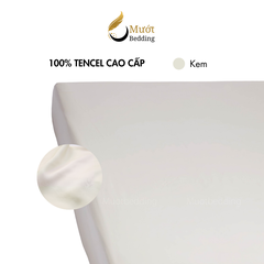 Ga giường Lụa Tencel Mướt Bedding cao cấp trơn màu, drap bo chun đầy đủ kích thước