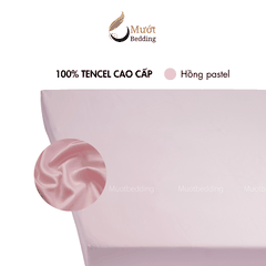 Ga giường Lụa Tencel Mướt Bedding cao cấp trơn màu, drap bo chun đầy đủ kích thước