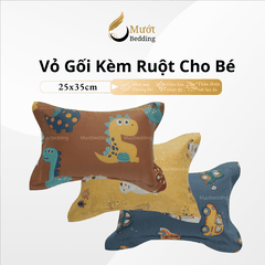 Gối nằm (ruột + vỏ) cho bé sơ sinh, trẻ em chất liệu Cotton/Tencel Size 25x35cm Mướt Bedding