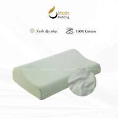 Vỏ gối cao su non Cotton Satin Mướt Bedding trơn màu cao cấp, bao áo gối Memory Foam đầy đủ size
