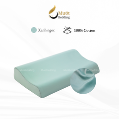 Vỏ gối cao su non Cotton Satin Mướt Bedding trơn màu cao cấp, bao áo gối Memory Foam đầy đủ size
