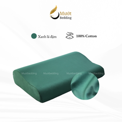 Vỏ gối cao su non Cotton Satin Mướt Bedding trơn màu cao cấp, bao áo gối Memory Foam đầy đủ size