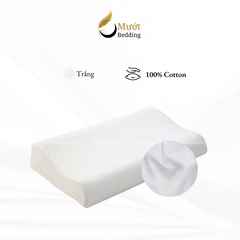 Vỏ gối cao su non Cotton Satin Mướt Bedding trơn màu cao cấp, bao áo gối Memory Foam đầy đủ size