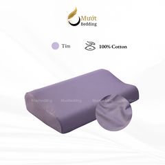 Vỏ gối cao su non Cotton Satin Mướt Bedding trơn màu cao cấp, bao áo gối Memory Foam đầy đủ size