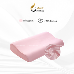 Vỏ gối cao su non Cotton Satin Mướt Bedding trơn màu cao cấp, bao áo gối Memory Foam đầy đủ size