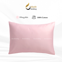 Vỏ gối trơn màu Mướt bedding mịn mướt sử dụng văn phòng, gia đình, du lịch