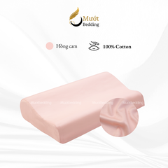 Vỏ gối cao su non Cotton Satin Mướt Bedding trơn màu cao cấp, bao áo gối Memory Foam đầy đủ size