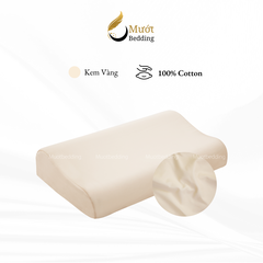 Vỏ gối cao su non Cotton Satin Mướt Bedding trơn màu cao cấp, bao áo gối Memory Foam đầy đủ size