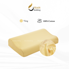 Vỏ gối cao su non Cotton Satin Mướt Bedding trơn màu cao cấp, bao áo gối Memory Foam đầy đủ size
