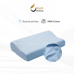 Vỏ gối cao su non Cotton Satin Mướt Bedding trơn màu cao cấp, bao áo gối Memory Foam đầy đủ size