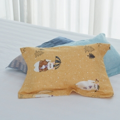 Gối nằm (ruột + vỏ) cho bé sơ sinh, trẻ em chất liệu Cotton/Tencel Size 25x35cm Mướt Bedding