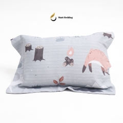 Gối nằm (ruột + vỏ) cho bé sơ sinh, trẻ em chất liệu Cotton/Tencel Size 25x35cm Mướt Bedding
