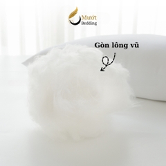 Gối nằm, ruột gối Mướt bedding chất liệu gòn lông vũ cao cấp đầy đủ size 40x60, 50x70, gối ôm