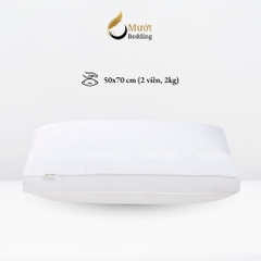 Gối nằm, ruột gối Mướt bedding chất liệu gòn lông vũ cao cấp đầy đủ size 40x60, 50x70, gối ôm