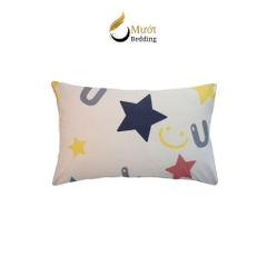 Vỏ gối Cotton 100% cao cấp nhiều họa tiết Mướt bedding Size 50x70 cm mềm mại, thấm hút tốt, áo gối dạng lồng bền đẹp