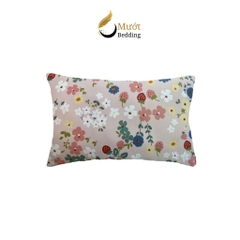 Vỏ gối Cotton 100% cao cấp nhiều họa tiết Mướt bedding Size 50x70 cm mềm mại, thấm hút tốt, áo gối dạng lồng bền đẹp