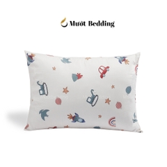 Vỏ gối Cotton 100% cao cấp nhiều họa tiết Mướt bedding Size 50x70 cm mềm mại, thấm hút tốt, áo gối dạng lồng bền đẹp