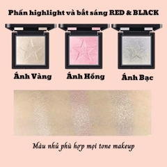 Nhũ Bắt Sáng Highlight RED & BLACK R&B Velvet Touch Blusher Powder