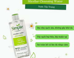 Nước Tẩy Trang Simple Kind To Skin Micellar Cleansing Water