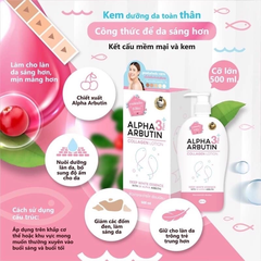 Sữa Dưỡng Thể Trắng Da Precious Skin Alpha Arbutin Collagen Lotion 3+Plus