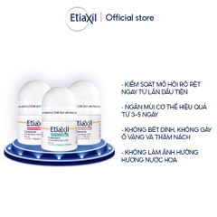 Lăn Nách Khử Mùi EtiaXil Detranspirant Traitement Roll-On Peaux Normales 15ml